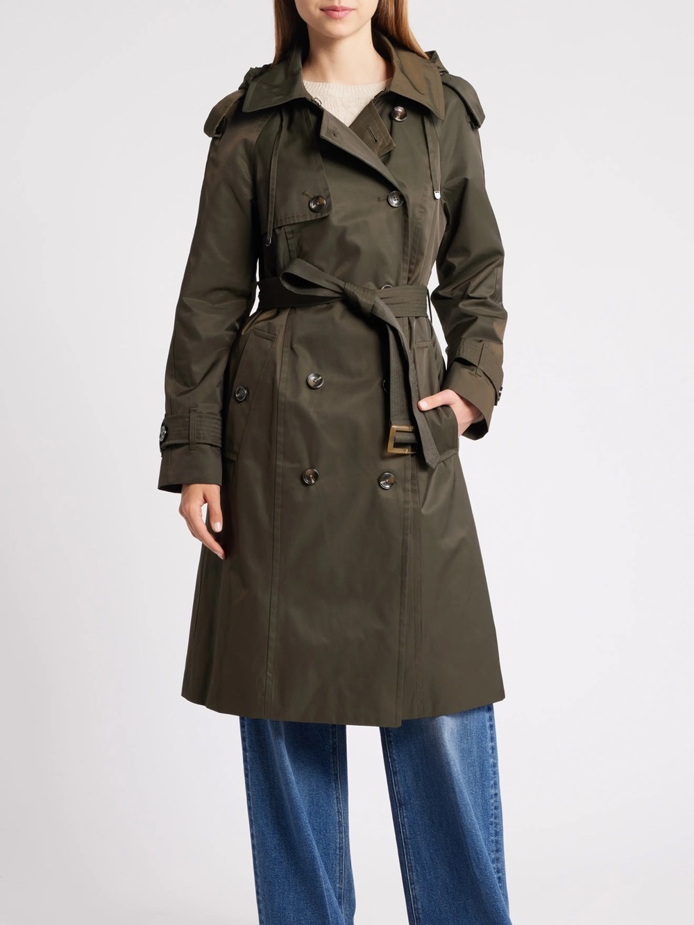 London Fog Olive Green Trench Coat